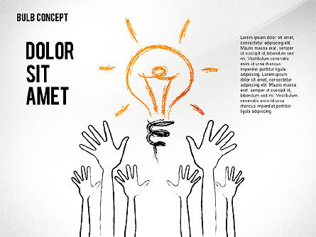 Concept d'ampoule d'idées, Diapositive 5, 02476, Formes — PoweredTemplate.com