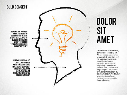 Idea Bulb Concept, Slide 8, 02476, Shapes — PoweredTemplate.com