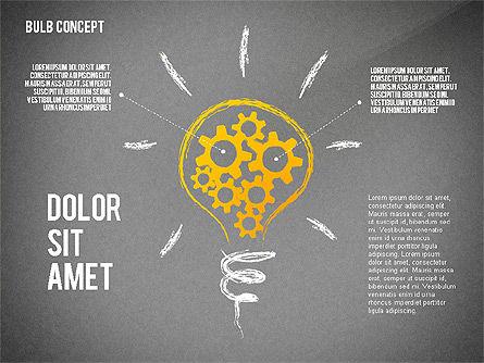 Concept d'ampoule d'idées, Diapositive 9, 02476, Formes — PoweredTemplate.com