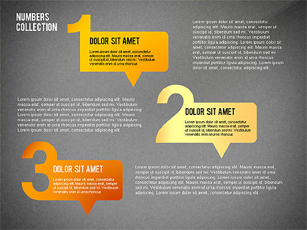 Staged Text Boxes with Numbers Toolbox, Slide 11, 02477, Shapes — PoweredTemplate.com