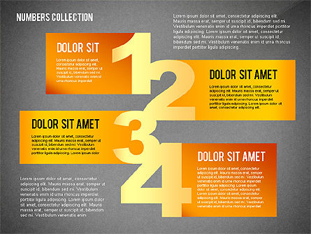 Staged Text Boxes with Numbers Toolbox, Slide 9, 02477, Shapes — PoweredTemplate.com