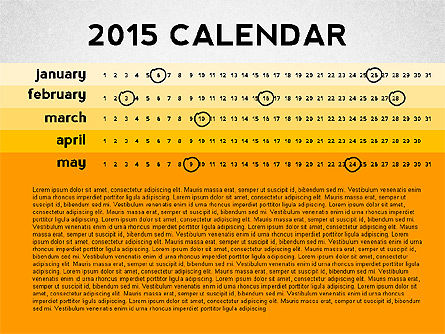 2015年のPowerPointカレンダー, スライド 5, 02478, Timelines & Calendars — PoweredTemplate.com