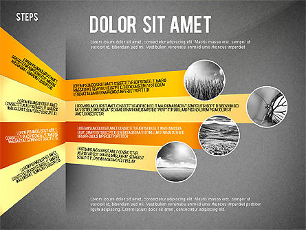 Opciones con Fotos, Diapositiva 9, 02480, Diagramas de la etapa — PoweredTemplate.com