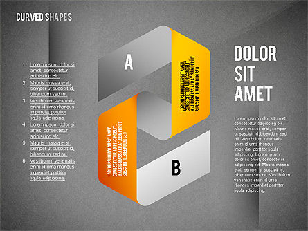 Folded and Curved Ribbons, Slide 11, 02481, Stage Diagrams — PoweredTemplate.com