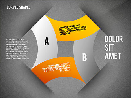 折叠和弯曲的丝带, 幻灯片 13, 02481, 阶段图 — PoweredTemplate.com