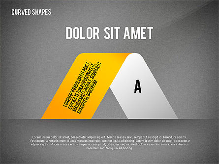 Rubans repliés et courbes, Diapositive 16, 02481, Schémas d'étapes — PoweredTemplate.com