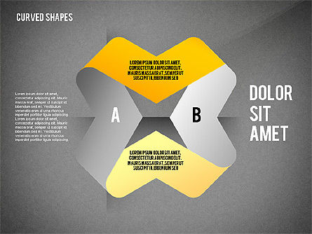 折叠和弯曲的丝带, 幻灯片 9, 02481, 阶段图 — PoweredTemplate.com