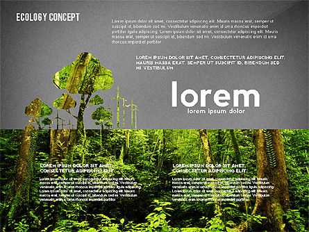 Modelo de apresentação de silhuetas de ecologia, Deslizar 14, 02484, Modelos de Apresentação — PoweredTemplate.com