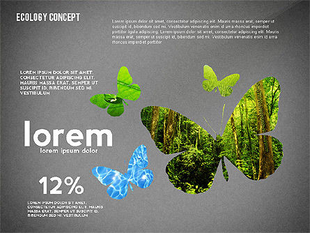 Ecologie silhouetten presentatiesjabloon, Dia 16, 02484, Presentatie Templates — PoweredTemplate.com