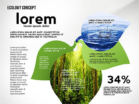 Ecologie silhouetten presentatiesjabloon, Dia 5, 02484, Presentatie Templates — PoweredTemplate.com