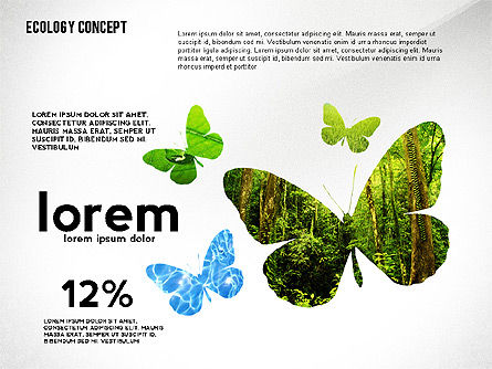Ecologie silhouetten presentatiesjabloon, Dia 8, 02484, Presentatie Templates — PoweredTemplate.com