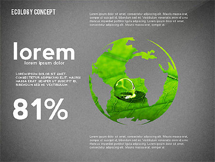 Ecologie silhouetten presentatiesjabloon, Dia 9, 02484, Presentatie Templates — PoweredTemplate.com