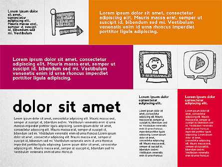 Presentation in Flat Design with Doodle Shapes, Slide 8, 02485, Presentation Templates — PoweredTemplate.com