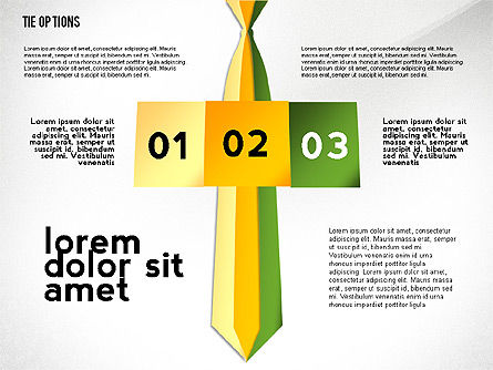 Options de cravate, Modele PowerPoint, 02488, Schémas d'étapes — PoweredTemplate.com