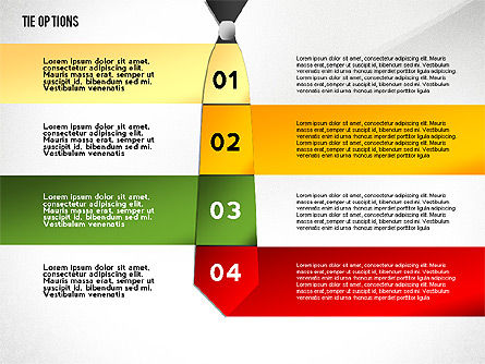 Options de cravate, Diapositive 2, 02488, Schémas d'étapes — PoweredTemplate.com