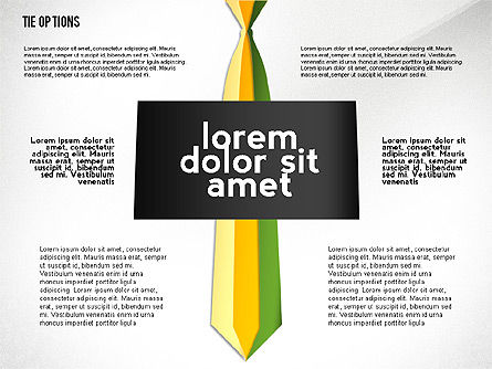 Options de cravate, Diapositive 4, 02488, Schémas d'étapes — PoweredTemplate.com