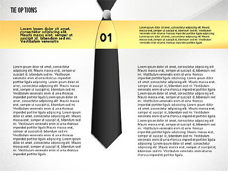 Options de cravate, Diapositive 5, 02488, Schémas d'étapes — PoweredTemplate.com