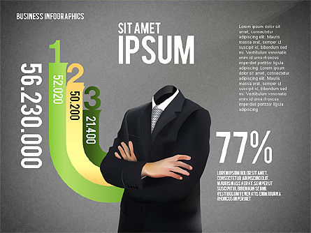 Relazione di affari con infografica, Slide 16, 02490, Modelli Presentazione — PoweredTemplate.com