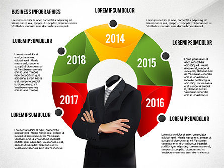 Business Report with Infographics, Slide 2, 02490, Presentation Templates — PoweredTemplate.com