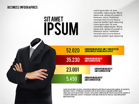 Business Report with Infographics, Slide 3, 02490, Presentation Templates — PoweredTemplate.com