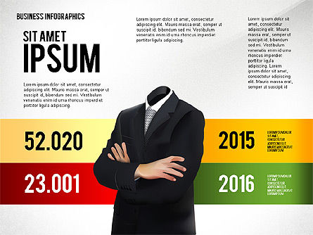 Business Report with Infographics, Slide 6, 02490, Presentation Templates — PoweredTemplate.com