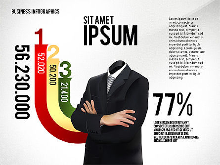 Business Report with Infographics, Slide 8, 02490, Presentation Templates — PoweredTemplate.com