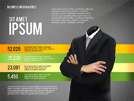 Business Report with Infographics, Slide 9, 02490, Presentation Templates — PoweredTemplate.com