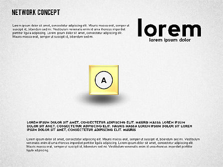 Schema lista collegata, Modello PowerPoint, 02492, Diagrammi Palco — PoweredTemplate.com