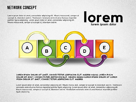 Schema lista collegata, Slide 5, 02492, Diagrammi Palco — PoweredTemplate.com