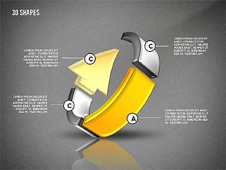 Koleksi Bentuk 3d Yang Kreatif, Slide 10, 02495, Bentuk — PoweredTemplate.com
