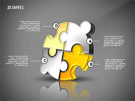 크리 에이 티브 3d 셰이프 컬렉션, 슬라이드 12, 02495, 모양 — PoweredTemplate.com