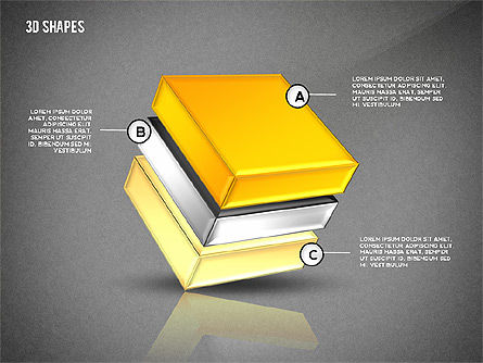 Creative 3D Shapes Collection, Slide 13, 02495, Shapes — PoweredTemplate.com