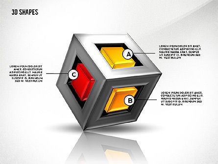 Koleksi Bentuk 3d Yang Kreatif, Slide 3, 02495, Bentuk — PoweredTemplate.com