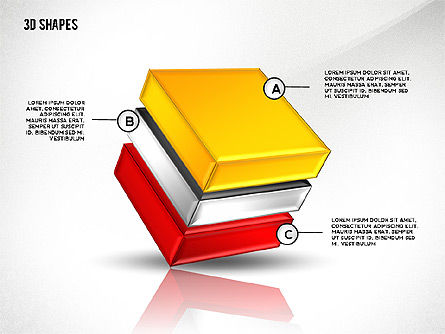 Creative 3d formas coleção, Deslizar 5, 02495, Formas — PoweredTemplate.com