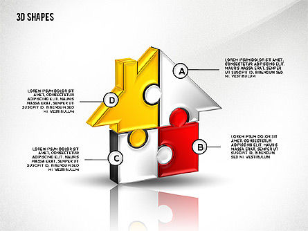 Colección de formas 3D creativas, Diapositiva 6, 02495, Formas — PoweredTemplate.com