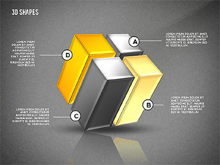 Creative 3D Shapes Collection, Slide 9, 02495, Shapes — PoweredTemplate.com