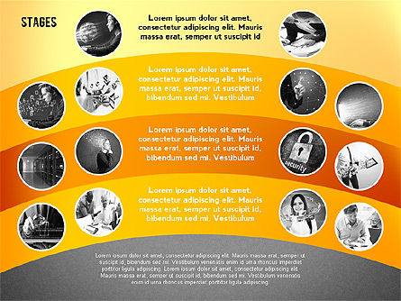 Options organisées avec photos, Diapositive 15, 02497, Schémas d'étapes — PoweredTemplate.com
