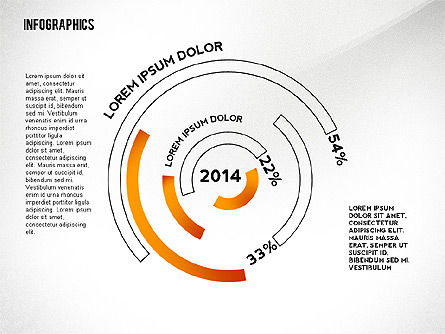 Elementi infografica rotonde, Modello PowerPoint, 02498, Infografiche — PoweredTemplate.com