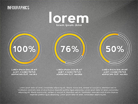 라운드 infographics 요소, 슬라이드 10, 02498, 인포메이션 그래픽 — PoweredTemplate.com