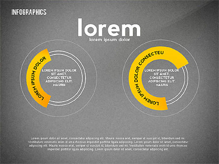 Elementos infográficos redondos, Deslizar 12, 02498, Infográficos — PoweredTemplate.com