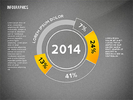 라운드 infographics 요소, 슬라이드 14, 02498, 인포메이션 그래픽 — PoweredTemplate.com