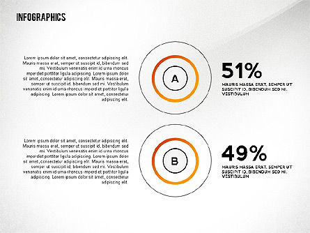라운드 infographics 요소, 슬라이드 8, 02498, 인포메이션 그래픽 — PoweredTemplate.com