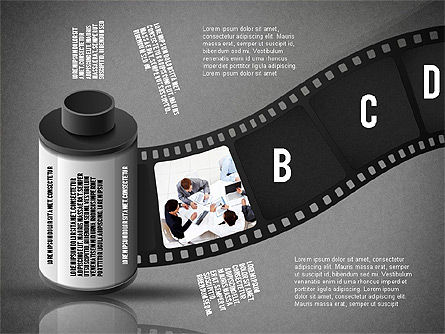 Filmspoel infographics, Dia 11, 02500, Infographics — PoweredTemplate.com
