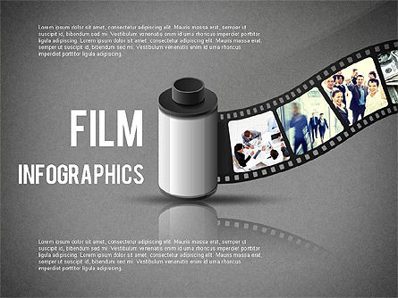 Infographie de la bobine de film, Diapositive 9, 02500, Infographies — PoweredTemplate.com