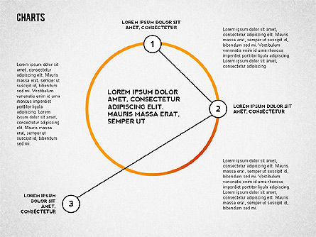 Koleksi Grafik Garis Tipis, Templat PowerPoint, 02505, Model Bisnis — PoweredTemplate.com