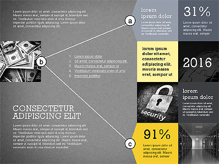 Presentation with Connections in Flat Design, Slide 12, 02507, Presentation Templates — PoweredTemplate.com
