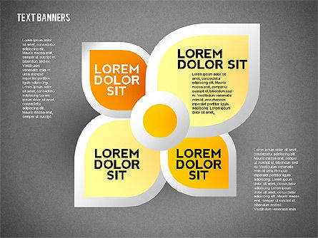 Text Banners with Shadow, Slide 10, 02508, Text Boxes — PoweredTemplate.com