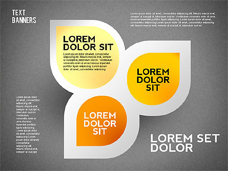 Text Banners with Shadow, Slide 11, 02508, Text Boxes — PoweredTemplate.com