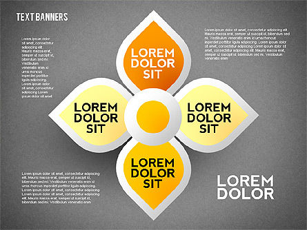 Text Banners with Shadow, Slide 12, 02508, Text Boxes — PoweredTemplate.com