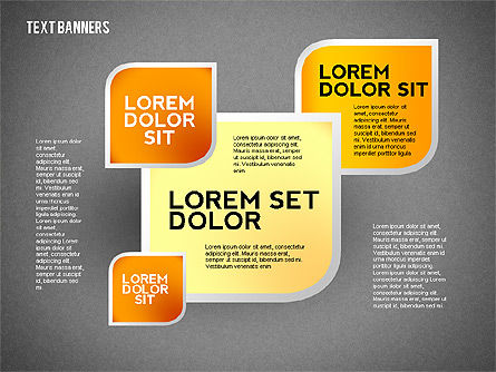 Text Banners with Shadow, Slide 14, 02508, Text Boxes — PoweredTemplate.com